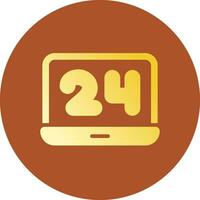 24 Hour Creative Icon Design vector