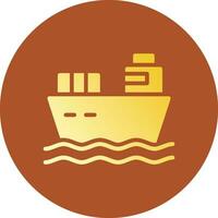 Cargo Ship Creative Icon Design vector