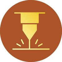 Glyph Gradient Circle Design vector