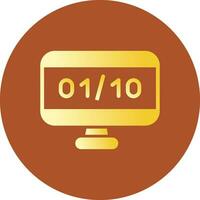 Binary Code Creative Icon Design vector