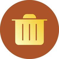 Trash Bin Creative Icon Design vector