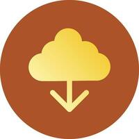 Cloud Download Creative Icon Design vector