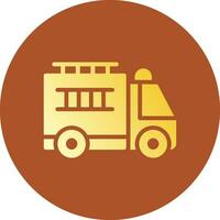 Firefighter Truck Creative Icon Design vector