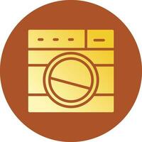 Washing Machine Creative Icon Design vector