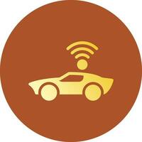 Self Driving Vehicle Creative Icon Design vector