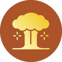 Nuclear Explosion Creative Icon Design vector