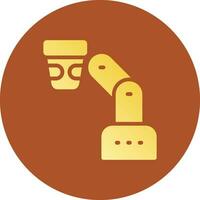 Robot Barista Creative Icon Design vector