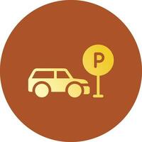 Taxi Parking Creative Icon Design vector