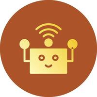 Robot Assistant Creative Icon Design vector