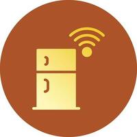 Smart Refrigerator Creative Icon Design vector