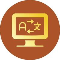 Online Language Teacher Creative Icon Design vector