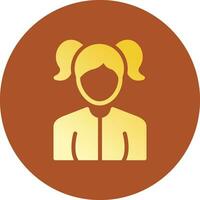 Girl Creative Icon Design vector