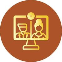 Online Interview Creative Icon Design vector