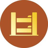 Bunk Bed Creative Icon Design vector