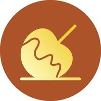 Caramel Apple Creative Icon Design vector