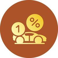 First Car Discount Creative Icon Design vector