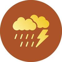 Thunderstorm Creative Icon Design vector