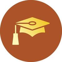 Graduation Cap Creative Icon Design vector