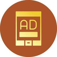 Mobile Advertising Creative Icon Design vector