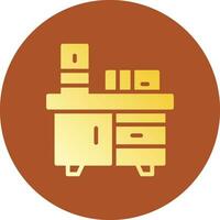 Bedside Table Creative Icon Design vector