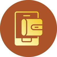 Mobile Wallet Creative Icon Design vector