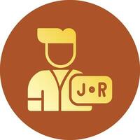 Junior Sales Rep Creative Icon Design vector