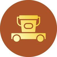 Cleaning Cart Creative Icon Design vector