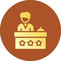 Receptionist Creative Icon Design vector