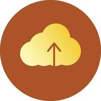 Cloud Upload Creative Icon Design vector