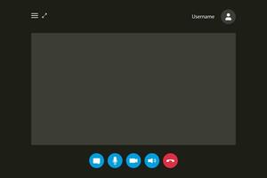 vídeo llamada ventana. plano diseño. tecnología concepto. vector ilustración concepto.