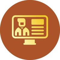 Online Lecture Creative Icon Design vector