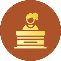 Receptionist Creative Icon Design vector