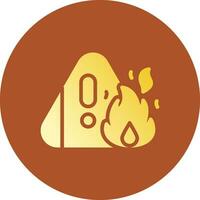 Fire Warning Creative Icon Design vector