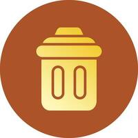 Trash Bin Creative Icon Design vector