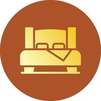 Double Bed Creative Icon Design vector