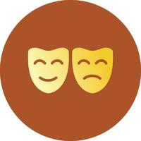 Theater Masks Creative Icon Design vector