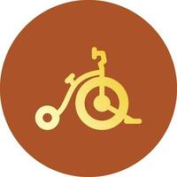 diseño de icono creativo de bicicleta de circo vector