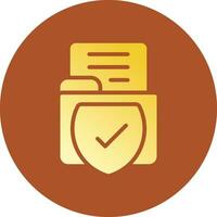 Secured Backup Creative Icon Design vector