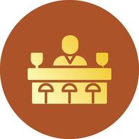 Bar Counter Creative Icon Design vector