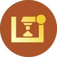 Glyph Gradient Circle Design vector