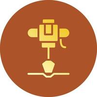 Road Drill Creative Icon Design vector