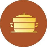 Cooking Pot Creative Icon Design vector