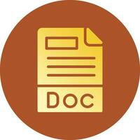 Doc File Format Creative Icon Design vector