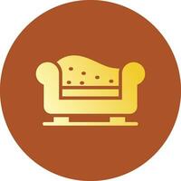 Chaise Longue Creative Icon Design vector