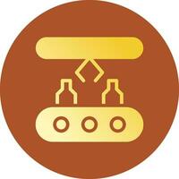 Glyph Gradient Circle Design vector