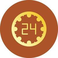 24 Hours Creative Icon Design vector