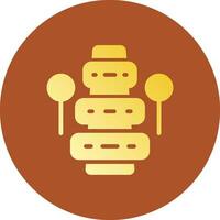 Glyph Gradient Circle Design vector