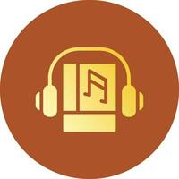 Audio Book Creative Icon Design vector