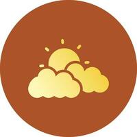 Cloudy Day Creative Icon Design vector