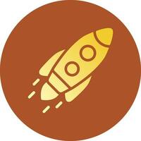 Inclined Rocket Creative Icon Design vector